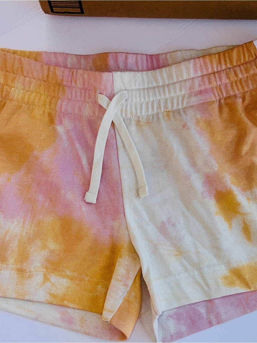 Adidas |  Tie-Dye 3-Stripe Athletic Drawstring Shorts |  Women’s Medium